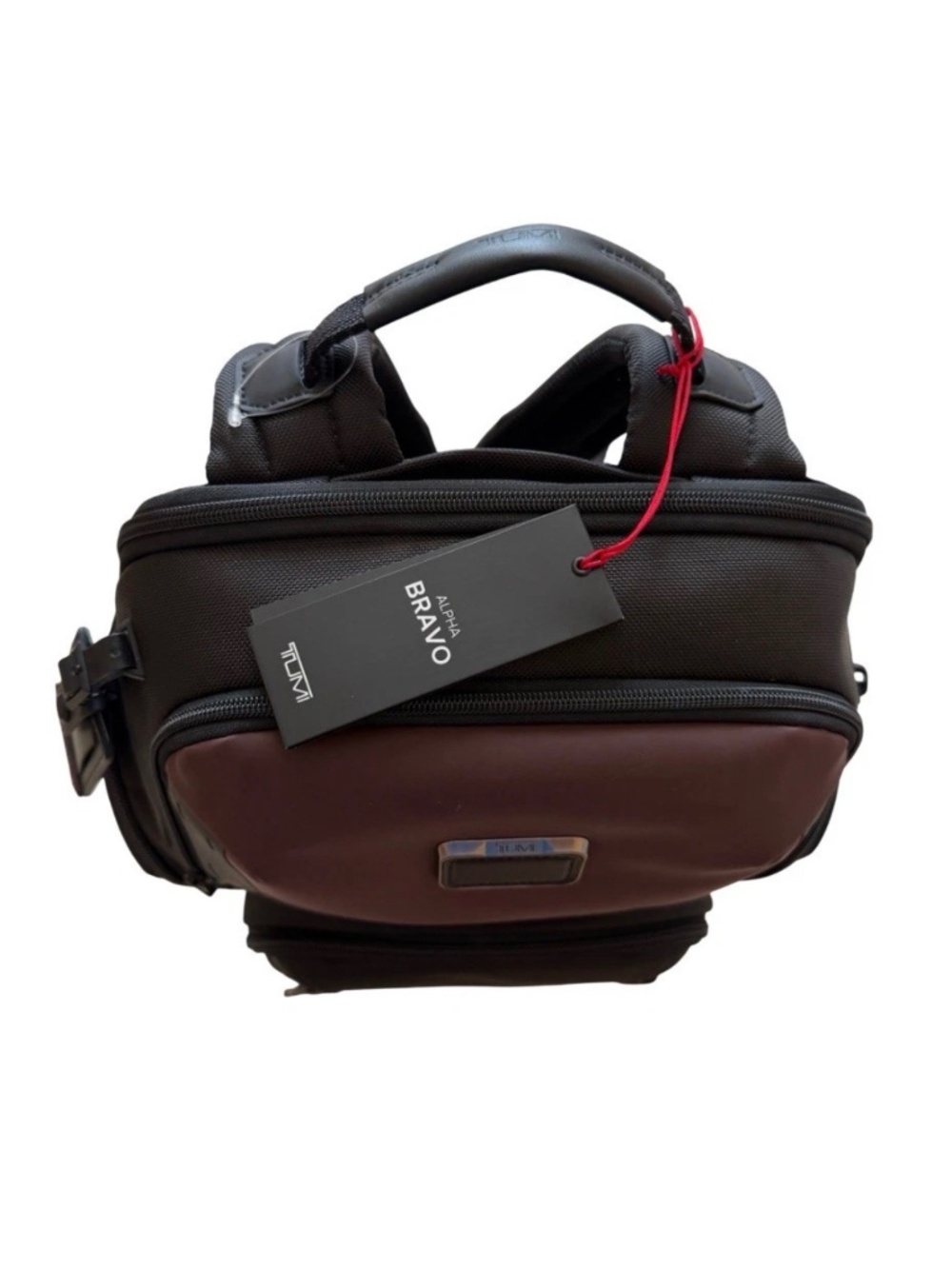 $650 NWT Tumi Alpha Bravo Search Backpack Rucksak in Black/Oxblood/Wine - Picture 4 of 8